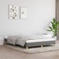 vidaXL Estructura de cama de tela gris oscuro 140x200 cm