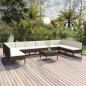 vidaXL Set muebles de jardín 11 pzas y cojines ratán sintético marrón vidaXL Set muebles de jardín 11 pzas y cojines ratán sintético marrón