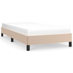 vidaXL Estructura de cama cuero sintético color capuchino 80x200 cm
