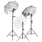vidaXL Kit de estudio fotográfico con set de luces, fondo y reflector vidaXL Kit de estudio fotográfico con set de luces, fondo y reflector