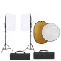 vidaXL Kit de estudio fotográfico con set de luces y reflector vidaXL Kit de estudio fotográfico con set de luces y reflector