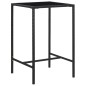 vidaXL Set muebles bar jardín 3 piezas y cojines ratán sintético negro vidaXL Set muebles bar jardín 3 piezas y cojines ratán sintético negro