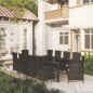 vidaXL Juego de comedor de jardín 11 pzas con cojines ratán PE negro vidaXL Juego de comedor de jardín 11 pzas con cojines ratán PE negro