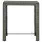 vidaXL Set muebles bar jardín 5 piezas y cojines ratán sintético gris vidaXL Set muebles bar jardín 5 piezas y cojines ratán sintético gris