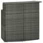 vidaXL Set de muebles bar jardín 3 pzas y cojines ratán sintético gris vidaXL Set de muebles bar jardín 3 pzas y cojines ratán sintético gris