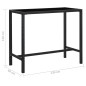 vidaXL Set de bar de jardín 5 pzas y cojines ratán sintético negro vidaXL Set de bar de jardín 5 pzas y cojines ratán sintético negro