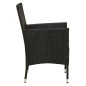 vidaXL Juego de comedor de jardín 7 piezas ratán sintético negro vidaXL Juego de comedor de jardín 7 piezas ratán sintético negro