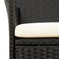 vidaXL Juego de comedor de jardín 7 piezas ratán sintético negro vidaXL Juego de comedor de jardín 7 piezas ratán sintético negro