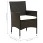 vidaXL Juego de comedor de jardín 7 piezas ratán sintético negro vidaXL Juego de comedor de jardín 7 piezas ratán sintético negro