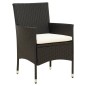 vidaXL Juego de comedor de jardín 7 piezas ratán sintético negro vidaXL Juego de comedor de jardín 7 piezas ratán sintético negro