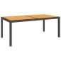 vidaXL Juego de comedor de jardín 7 piezas ratán sintético negro vidaXL Juego de comedor de jardín 7 piezas ratán sintético negro