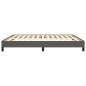 vidaXL Estructura de cama de cuero sintético gris 200x200 cm vidaXL Estructura de cama de cuero sintético gris 200x200 cm