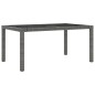 vidaXL Set de comedor de jardín 5 pzas y cojines ratán sintético gris