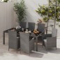 vidaXL Set de comedor de jardín 7 pzas y cojines ratán sintético gris vidaXL Set de comedor de jardín 7 pzas y cojines ratán sintético gris