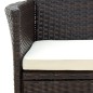 vidaXL Juego de comedor de jardín 3 piezas ratán sintético marrón vidaXL Juego de comedor de jardín 3 piezas ratán sintético marrón
