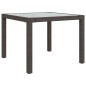 vidaXL Juego de comedor de jardín 3 piezas ratán sintético marrón vidaXL Juego de comedor de jardín 3 piezas ratán sintético marrón