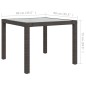 vidaXL Juego de comedor de jardín 3 piezas ratán sintético marrón vidaXL Juego de comedor de jardín 3 piezas ratán sintético marrón