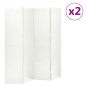 vidaXL Biombos divisores de 4 paneles 2 uds blanco acero 160x180 cm vidaXL Biombos divisores de 4 paneles 2 uds blanco acero 160x180 cm
