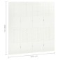 vidaXL Biombos divisores de 4 paneles 2 uds blanco acero 160x180 cm vidaXL Biombos divisores de 4 paneles 2 uds blanco acero 160x180 cm