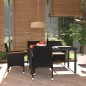 vidaXL Juego muebles jardín 5 pzas con cojines ratán sintético negro vidaXL Juego muebles jardín 5 pzas con cojines ratán sintético negro