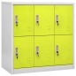 vidaXL Armarios taquilla 5 uds de acero gris y verde 90x45x92,5 cm vidaXL Armarios taquilla 5 uds de acero gris y verde 90x45x92,5 cm