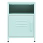vidaXL Mesitas de noche 2 uds acero verde menta 35x35x51 cm