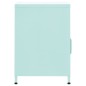 vidaXL Mesitas de noche 2 uds acero verde menta 35x35x51 cm