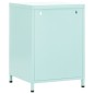 vidaXL Mesitas de noche 2 uds acero verde menta 35x35x51 cm