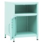 vidaXL Mesitas de noche 2 uds acero verde menta 35x35x51 cm