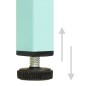 vidaXL Mesitas de noche 2 uds acero verde menta 35x35x51 cm