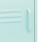 vidaXL Mesitas de noche 2 uds acero verde menta 35x35x51 cm