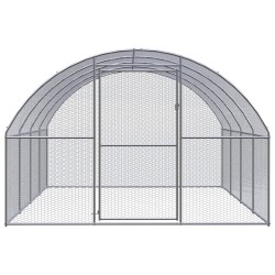 vidaXL Gallinero de exterior de acero galvanizado 3x4x2 m