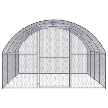 vidaXL Gallinero de exterior de acero galvanizado 3x4x2 m