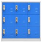 vidaXL Armarios taquilla 5 uds acero gris claro y azul 90x45x92,5 cm vidaXL Armarios taquilla 5 uds acero gris claro y azul 90x45x92,5 cm