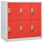 vidaXL Armarios taquilla 2 uds de acero gris claro y rojo 90x45x92,5 cm vidaXL Armarios taquilla 2 uds de acero gris claro y rojo 90x45x92,5 cm
