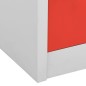 vidaXL Armarios taquilla 2 uds de acero gris claro y rojo 90x45x92,5 cm vidaXL Armarios taquilla 2 uds de acero gris claro y rojo 90x45x92,5 cm