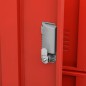 vidaXL Armarios taquilla 2 uds de acero gris claro y rojo 90x45x92,5 cm vidaXL Armarios taquilla 2 uds de acero gris claro y rojo 90x45x92,5 cm