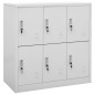 vidaXL Armarios taquilla 2 uds de acero gris claro 90x45x92,5 cm