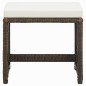 vidaXL Set de comedor jardín 9 pzas y cojines ratán sintético marrón