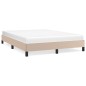 vidaXL Estructura de cama cuero sintético color capuchino 140x190 cm vidaXL Estructura de cama cuero sintético color capuchino 140x190 cm