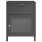 vidaXL Mesitas de noche 2 uds acero y cristal antracita 40x30x54,5 cm vidaXL Mesitas de noche 2 uds acero y cristal antracita 40x30x54,5 cm