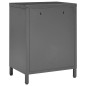 vidaXL Mesitas de noche 2 uds acero y cristal antracita 40x30x54,5 cm vidaXL Mesitas de noche 2 uds acero y cristal antracita 40x30x54,5 cm