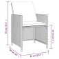 vidaXL Set comedor de jardín 5 piezas con cojines ratán sintético gris vidaXL Set comedor de jardín 5 piezas con cojines ratán sintético gris