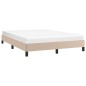vidaXL Estructura de cama cuero sintético color capuchino 140x190 cm vidaXL Estructura de cama cuero sintético color capuchino 140x190 cm