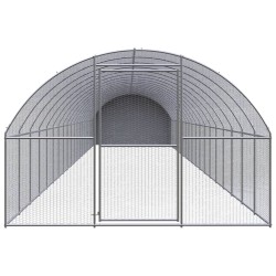 vidaXL Gallinero de exterior de acero galvanizado 3x20x2 m