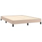 vidaXL Estructura de cama cuero sintético color capuchino 140x190 cm vidaXL Estructura de cama cuero sintético color capuchino 140x190 cm