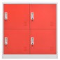 vidaXL Armarios taquilla 2 uds de acero gris y rojo 90x45x92,5 cm vidaXL Armarios taquilla 2 uds de acero gris y rojo 90x45x92,5 cm