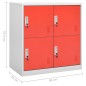 vidaXL Armarios taquilla 2 uds de acero gris y rojo 90x45x92,5 cm vidaXL Armarios taquilla 2 uds de acero gris y rojo 90x45x92,5 cm