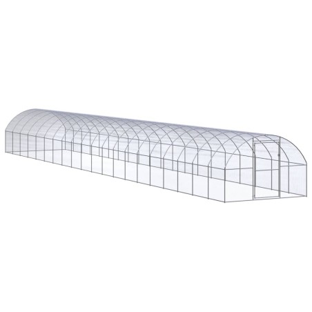 vidaXL Gallinero de exterior de acero galvanizado 3x20x2 m
