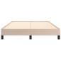 vidaXL Estructura de cama cuero sintético color capuchino 140x190 cm vidaXL Estructura de cama cuero sintético color capuchino 140x190 cm